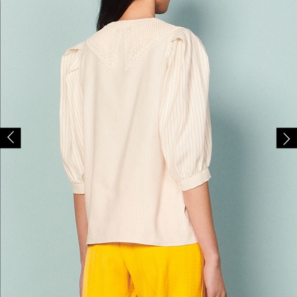 SANDRO striped linen shirt - Picture 3 of 5